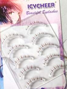 5 Pairs/Box Caramel Natural Princess False Eyelashes, Realistic Individual Lashes, Transparent Band, Recommended By Makeup Artists, Short Wispy Brown Lower Lashes - Natural Lashes - View 5