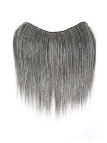Clip In Human Hair Extensions 1 Piece 5 Clips Brazilian Human Remy Hair Extensions U Piece WIg Clip-In Natural Straight One-Piece Clip Ins #4P613 #Gray - Multicolor - View 8