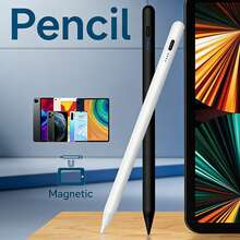 1pc Universal Capacitive Touch Pen, Compatible With IOS/HarmonyOS/Android Systems (Black/White), Anti-Interference, Fast Charging, Continuous Touch, Long-Lasting Battery Gifts For Mother, Family, Friends, Kids, Birthday, Holiday - Multicolor - View 2
