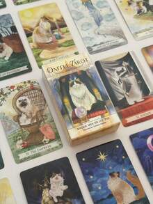 10.5x6.5cm The Oneful Tarot Cards, Accurate Divination And Simple Tarot Reading, Suitable For Beginners, Family Gatherings, Entertainment Games, Game Gifts, Card Games, Party Board Games, Couples & Friends Interactive Mini Games, Truth Or Dare Card Games, Leisure Games, Portable Cards, Friends Gathering Board Games, Holiday Travel Entertainment Games, Couples Card Games - Multicolor - View 1