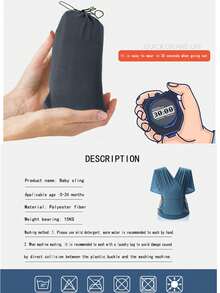 LELE LON Adjustable Soft Breathable Baby Carrier, Newborn Wrap-Style Carrier, Hip Seat Mesh Fabric Baby Carrier