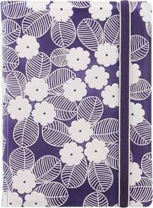 Filofax B115072U Refillable Notebook, Pocket Size, 112 Ruled Moveable Pages Includes 4 Indexes (One With Pocket), Page Marker And Elastic Closure, Purple &Amp; White - 白色 - 查看 1