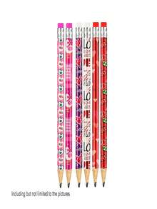 Valentine's Day Series Pencils & Stationery, Heart Pattern, Includes Eraser, Heart-Shaped Pencil Design, Writing & Art Supplies - Multicolor - View 10