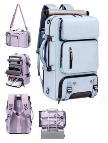 大容量多功能徒步背包，采用厚实面料，用途广泛，多个口袋方便收纳整理，配有可拆卸鞋仓和可调节肩带，可斜挎背负，适合徒步、旅行、通勤等户外活动。