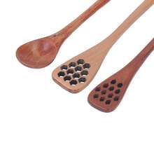 Set Of Three Elegant Long-Handled Wooden Honey Spoons – Handcrafted Spoons For Stirring Coffee And Tea, Perfect For Weddings, Hen Parties, Housewarmings, And Cooking. A Unique Party Favor.