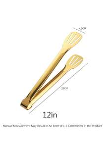 1个7英寸不锈钢自助餐夹，适用于盛放食物、派对小吃、沙拉、开胃菜、烧烤、烹饪牛排、面包和蛋糕，适用于家庭厨房、酒店餐厅、露营等场合。 - 彩色 - 查看 19