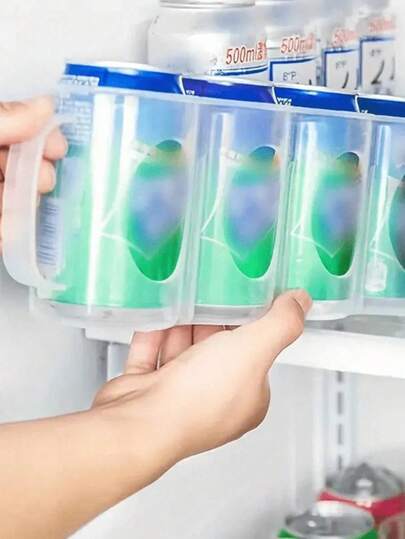 1pc Fridge Can Organizer Rack, Portable Beverage Holder