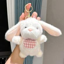 PlushFable 13cm/5.12in  Bunny Keychain Plush Christmas Stocking Stuffer Soft Keyring Toy For Girls Anxiety Relief Cute Bag Charm Gift,Valentine's Day,Stuffed Animal,Toys - Trắng - (1 cái) bao gồm một móc khóa - Xem 7