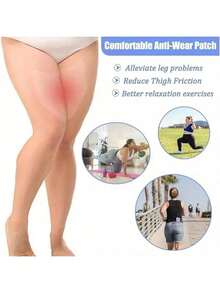 10/1pc Set Thigh Chafing Guards, Transparent Invisible Anti-Chafing Thigh Bands, Waterproof Adhesive Pads, Breathable, Unisex, Waist Strap, Adhesive Pads, V-Shaped Thigh Pads, Invisible Anti-Sweat, Anti-Friction, Leg Protection, Pressure Relief, Multi-Purpose Thigh Pads - Multicolor - View 4