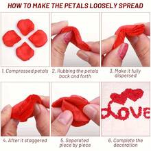 1008pcs/Bag Artificial Rose Petals, Artificial Rose Petals For Wedding, Fake Rose Petals, Wedding Proposal Valentine's Day Supplies - Multicolor - View 6