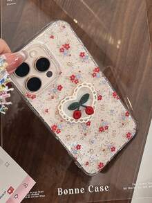 闪亮樱花图案手机壳，兼容 17、16、15、14、13 - 無色 - 查看 4