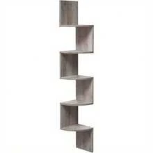 Corner Shelf Wall Mount, 5-Tier Floating Corner Bookshelf, Plant Shelf For Bedroom, Living Room, Bathroom, Home Office