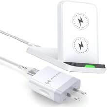 Wireless Charging Stand for Android and  - Qi Enabled Charging Holder for Multiple Devices - Blanco - Ver 2