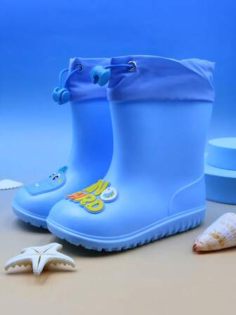 1 par de botas de lluvia con diseño de dinosaurio para niños, zapatos de lluvia ligeros y cómodos para niños, botas impermeables antideslizantes para deportes al aire libre, adecuadas para días lluviosos y actividades escolares