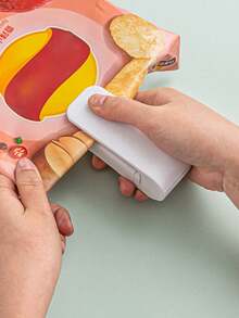 1pc Mini Food Sealer Machine, Portable Household Plastic Bag Sealing Device, Moisture-Proof & Fresh-Keeping - Multicolor - View 2