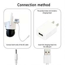 Cámara de inteligente con doble lente HD de 4MP+4MP, vista de 360°, detección de movimiento con IA, resistente al agua, conectividad WiFi, audio bidireccional y control a través de aplicación móvil - Asistente de doméstica inalámbrica, Cámara de inalámbrica - Blanco - Ver 9