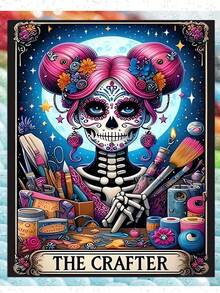 Skull Diamond Art Kits For Adults, Skull Diamond Painting For Beginners, Diamond Dot, 5D Dimond Art Paintings Kit, Gem Painting Kit, Crafts For Adults, Crystal Art, Home Wall Decor Gifts - Multicolor - View 1