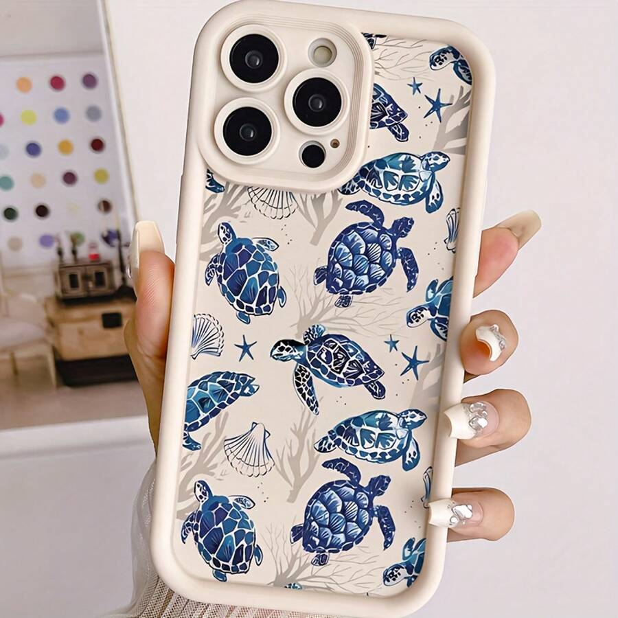 Phone Case: Gao Zhu White Multi Turtle TPU Anti-Fall Fully Surrounded ...