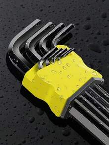 9件套高硬度长臂内六角扳手套装，内六角扳手和螺丝刀组合工具套装 – 便携式汽车维修和家用手动工具，男士理想礼物 - S2 - 查看 8