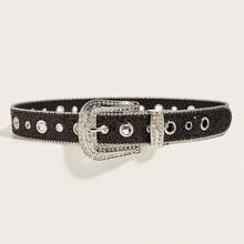 A Stylish Women's Denim Belt With A Diamond Design, Perfect For Y2K Punk Subculture And Millennials, And Embellished With Rhinestones For Added Versatility. - Nhiều màu - Xem 5