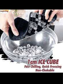 2pcs Square 160-Cavity Silicone Ice Cube Tray, Cold-Resistant , Can Be Used As Ice Mold, Pudding Mold, Suitable For Home, Bar And Various Occasions, Easy To Use