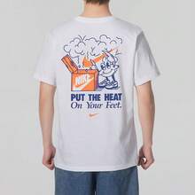 Nike Sportswear 印花圆领修身短袖多巴胺T恤，男款，白色 - 白色 - 查看 5