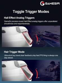 GameSir G7 HE Wired Game Controller, Compatible With Series X/S, One X/S, Win 10/11 And Steam PC, Equipped With Hall Effect Joysticks And Analog Triggers, 4 Asymmetric Vibration Motors, 2 Mappable Advanced Buttons, Customizable Software, Magnetic Detachable Faceplate. - G7 - View 6