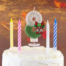 Paw Patrol 5支汪汪队主题数字蜡烛，1支数字蜡烛和4支柱状蜡烛，蛋糕装饰，派对闪光创意生日蜡烛，适用于各种节日装饰 - 彩色 - 查看 13
