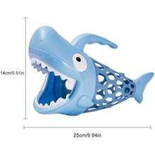 Juguete de baño 6 en 1 para pescar tiburones: la mejor diversión en la piscina y la bañera con un tiburón grande y 6 peces de colores | Juguete educativo y duradero para niños y niñas a partir de 6 años - por defecto - Ver 2
