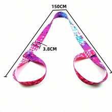 1条彩色瑜伽垫背带，便携式运动垫背绳