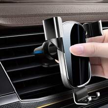 Car Air Vent Phone Holder - GPS Navigation Bracket, With Safety Clip And Anti-Shake Design, Universal Fit For Most Vehicles - A - View 4