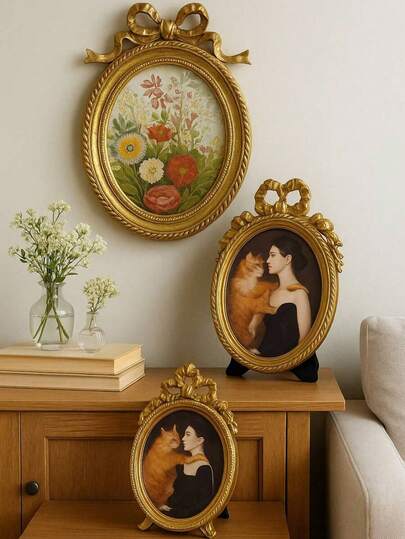 1个经典复古相框，仿木雕花，不含相纸，桌面/墙面装饰相框，花卉雕刻，树脂相框，复古创意桌面摆件，迷你方形相框，家居装饰，适用于家庭、房间、客厅、办公室