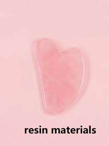 1pc/3pcs Heart-Shaped Massage Tool - Smooth Pink Quartz Gua Sha Board, For Relaxing Face And Body Care, Facial Massage Tool, Resin Material Gua Sha Board
