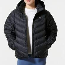 Nike Chaqueta de plumas con capucha casual para mujer - Negro - Ver 1