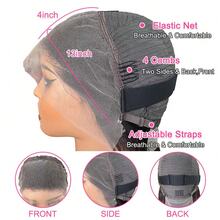 30 Inch 13x4 Straight Pre Bleached Knots Transparent Lace Front Wigs For Women 180% Density Invisible Lace Front Wigs Pre Plucked Hairline Human Hair Lace Wig Valentine's Day