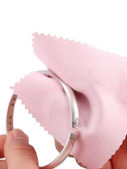 10/50pcs Velvet Silver Jewelry Polishing Cloth Set - Double-Sided + Non-Scratch + Brightening, Specially For Silver Jewelry And Mirror Cleaning - Suitable For Home/Kitchen/Bathroom/Silver Care/Valentine's Day/Mother's Day/Housewarming/Graduation Gifts