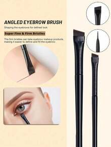 1pc Precise Eye Makeup Brush Set, Includes Angled Eyeliner Brush, Slanted Eyeliner Brush And Eyebrow Brush. Professional Eye Makeup Brushes With Rotatable Long Handle, Suitable For Sensitive, Delicate, Dry Skin, Easy To Create Exquisite Eye Makeup. Makeup Brush Set, Makeup Brush Set, Makeup Brush Set, Complete Makeup Brushes, Makeup Brush Set, Complete Makeup Tools, Makeup Brush Set, Makeup Brush Set, Makeup Gift Set