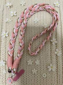 2026新年音乐节/婚礼季，1条奢华编织金色金属丝挂绳，斜挎肩带钥匙扣，附赠替换贴纸配件，可作智能手机钥匙扣、智能手机腕带、钥匙扣、包包挂绳 - 彩色 - 查看 20