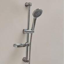 Shower Riser Kit With Adjustable Slide Bar, Handheld Shower Head, 170 Cm Hose & Soap Dish - Silver - View 1