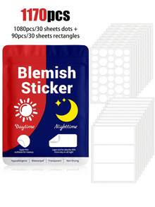 1170 ملصق زخرفي للنهار والليل، بحجم كبير، مناسب للوجه كاملاً، الجبهة، الذقن، الأنف، الجسم، الظهر، الرقبة والصدر، مربع/مستطيل