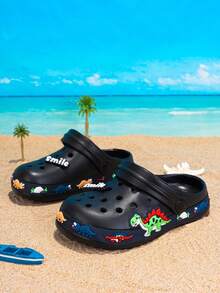 1双男童/儿童恐龙图案透气轻便休闲凉鞋，柔软舒适，适合日常穿着、花园、海滩、春夏穿着。 - 彩色 - 查看 2