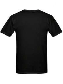 Men's Funny Cat Meme T-Shirt - Vintage 2D Print Black Crew Neck Short Sleeve Tee With Meme Hands & No-Body Cat Face Design, Machine Washable Casual Shirt For All-Season Layering & Humorous Outfits - Black - View 3