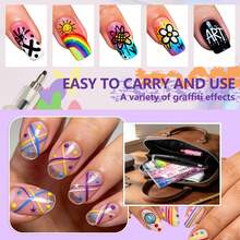 13/25pcs Nail Art Marker Pens, Nail Cleaning Pens, Nail Art Painting Pens, DIY Nail Highlighter & Outline Pens, Nail Marker Pens, ABS Nail Marker Pen Set - Multicolor - View 4