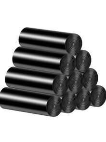 Bộ 30/90/150 túi rác dày dặn, chống rò rỉ, túi rác phẳng dùng một lần đa năng, chịu lực tốt, thích hợp cho nhà bếp, phòng tắm, phòng ngủ và phòng khách, lưu trữ đồ dùng gia đình, thiết kế thời trang, hộp đựng túi rác. - màu đen - Xem 10