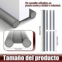 Burlete Para Parte Inferior De Puerta, Guardapolvo Cubre Puerta, Protector Y Guardapolvo Para Puerta, Diseño De Doble Borde, Para Aislar El Ruido Evita Insecto Polvo Y Impermeable Para Todo Tipo De Puertas Y Ventanas - Gris Claro - Ver 3