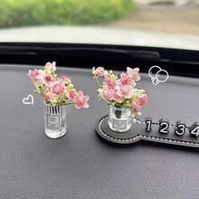 1 chiếc bình hoa thủy tinh mini tỷ lệ 1/12 dùng để cắm hoa, mô hình trang trí thu nhỏ với cây giả và hoa tươi, trang trí xe hơi, quà tặng ngày Valentine, quà nhét túi quà dự tiệc. - Nhiều màu - Xem 10