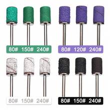 50/75/100/210pcs Grit Nail Sanding Bands With Mandrel Nail Drill Bits Pedicure Tools Gel Polish Remove Grinder Band 80#120#180# - Multicolor - View 4