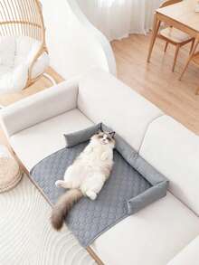 1pc Absorbent & Waterproof Pet Pad, Car Pet Supplies, Pet Neck Support Pillow, Pet Bed, Suitable For Cats And Dogs - Dark Grey - View 6