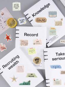 50pcs Positive Uplifting Phrase Stickers, Great For Scrapbooking, Journals, Notebooks, Cups, Skateboards, Adding Fun To Your Devices! - Multicolor - View 4