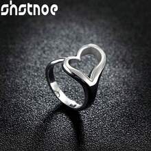 925 Sterling Silver Open Ring 18K Gold Heart Rings For Women Party Wedding Engagement Fashion Fine Jewelry Luxury Gifts